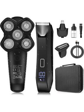 Men's Body Groomer & Ball Trimmer - Waterproof Electric Shaver for Smooth